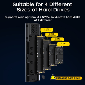 M.2 Nvme/SATA Solid-State Drive Box USB 3.1 Ổ Cứng Bên Ngoài M.2 Di Động Hard Drive Box Nhôm Hợp Kim SSD Bao Vây - Product Image 4