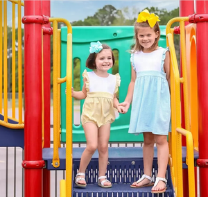 Monogramwholesale-peleles para bebé y niña, Pelele de algodón tejido a rayas, Pelele de burbujas con volantes 2023 - Product Image 2