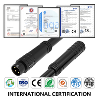 Extension de moteur Ebike connecteur M8 4 broches A-Code mâle femelle prise droite câble encliquetable IP67 connecteur de câble de prise d'aviation