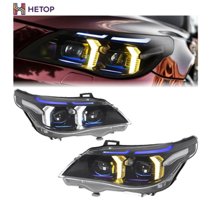 Phare HETOP E60 2003-2010 Série 5, style lentille laser LED bicolore amélioré, AFS DRL, signalisation automatique, phare modifié pour Dual C - Product Image 2