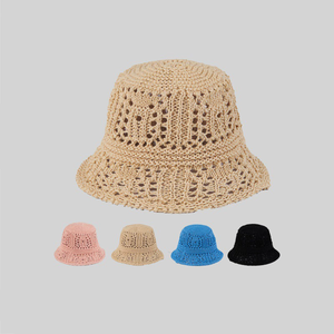 Usine nouveau chapeau seau au <span class=keywords><strong>Crochet</strong></span> fait main grand bord feuille-fleur décontracté parasol quotidien pour voyage plage cyclisme pour l'extérieur - Product Image 1
