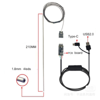 Cámara Médica USB OCHFA10 720X720p 0.65x0.65mm LED 1.2mm Impermeable/Resistente a la Intemperie con Conectividad 4G, Cámara Duradera para Inspecciones Visuales