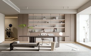 Jingshun Tùy Chỉnh Nhà Hiện Đại Tủ Sách Với Cửa Kính Bàn Chủ Phòng Khách Lưu Trữ Nội Thất Tủ Mềm Gần Bản Lề - Product Image 6