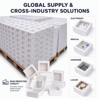 Caja de Papel Blanca con Ventana Impresa Personalizada, Caja de Regalo con Tapa Abatible y Ventana Transparente de PVC para Empacar Productos Hechos a Mano Pequeños