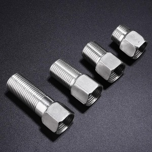 Connecteur d'extension à filetage interne et externe en acier inoxydable, raccord hexagonal à tête directe - Product Image 1