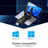 OEM RTL8832BU 802.11ax WiFi 6 USB 3.0 Adaptateur 2.4G 5.8G 1800Mbps Wifi Dongle Récepteur de carte réseau sans fil pour PC de bureau