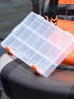 Boîtes de matériel de pêche rigides en plastique imperméables diviseurs amovibles IPX-5 évalué 3600 capacité 10.8x7.25x1.65 pouces pour la pêche