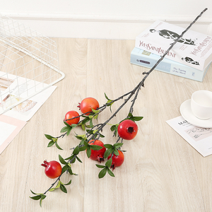 Cawell 80Cm Lớn Dài Nhân Tạo Trái Cây Màu Đỏ Vàng Màu Xanh Lá Cây Cam Lựu Chi Nhánh Cho Trang Trí Nội Thất - Product Image 5