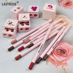 Delineador de labios rosa al por mayor, juego de sacapuntas, 24 colores, delineador de labios rosa, Etiqueta Privada, Lápiz Delineador de labios cremoso Libre de crueldad - Product Image 1