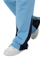 Pantalon de survêtement long évasé pour homme, personnalisé, de haute qualité, décontracté, en toile, avec braguette boutonnée, respirant, broderie décorative, taille élastique