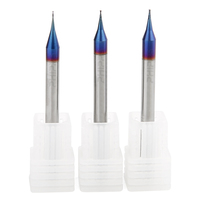 Fresa de extremo de carburo sólido HRC65 de 2 filos, 0.6 mm, para CNC, de diámetro pequeño, para acero endurecido
