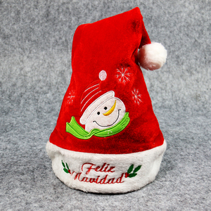 Chapeau de Noël en gros pour adultes, bonnet de Père Noël, bonnet de bonhomme de neige, décoration de Noël pour enfants, chapeau de Noël amusant brodé renne - Product Image 3