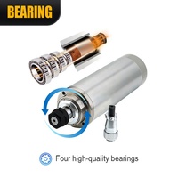 Moteur de broche refroidi par eau 1,5 kW ER11 24000 tr/min 220 V, broche de fraisage CNC haute vitesse pour machine de fraisage CNC du métal, de l'aluminium et du bois