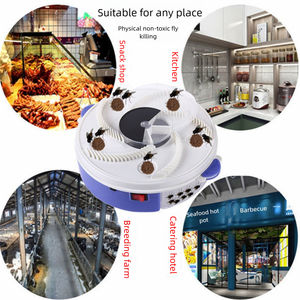 Piège à mouches électronique non toxique alimenté par USB avec attrape-mouches rotatif et plateau amovible pour la <span class=keywords><strong>maison</strong></span>, la cuisine ou le jardin - Product Image 4