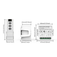 Module d'interrupteur intelligent SIXWGH Tuya Wifi RF433 10A pour stores, mini contrôleur de rideaux et volets encastré DIY, compatible Alexa Google Home