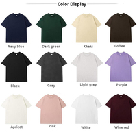 T-shirt unisexe ample et surdimensionné en coton vintage délavé à l'acide avec logo personnalisé, 260 GSM, t-shirt lourd pour homme