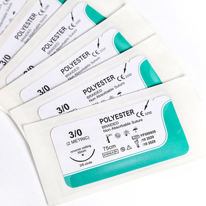 Fil de Suture Chirurgical en Soie et Nylon 2/0 3/0 à Coupe Inversée avec <span class=keywords><strong>Aiguille</strong></span> pour Hôpital Vétérinaire - Product Image 4