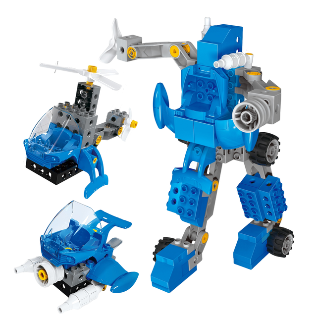 Early Educational 57PCS Interactive DIY Blocks Deformation Airplane Model Child Training Toys Building Block Toys for Kids