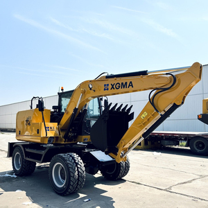 XGMA 8155 15T Tire <b>Wheel</b> Excavator China New 4x4 <b>Small</b> Wheeled Excavators Multi-functional Hydraulic Excavator Prices - Product Image 5