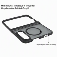 Coque de téléphone pliable magnétique mate Duo pour iPhone, protection de la charnière, double protection antichoc souple et rigide, compatible avec la peau