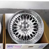 Jantes en alliage personnalisées en deux parties, en maille argentée, à profil profond, 18, 19, 20 pouces, 5x114.3, pour Lexus GS300 GS400 IS250 Infiniti G35 G37