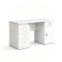 Bureau de travail moderne en acier laminé à froid 1600 mm avec tiroirs à verrouillage sécurisé, poignée en alliage d'aluminium, assemblage facile, table d'ordinateur de bureau