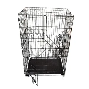 Trasportino Pieghevole in Metallo a 2 Porte per Cani, Gatti e Uccelli, Robusto e Resistente - Product Image 4