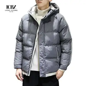 LCBZ Duck Down Zippers Hooded Design Winter Warm Men Padding Down Jacket Winter Jacket