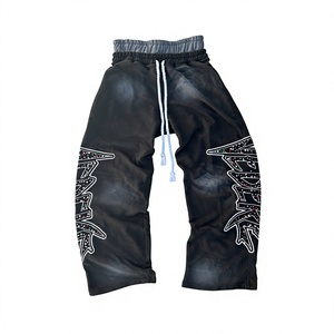 Heavyweight Fleece <b>Trousers</b> <b>Men</b> Custom Embroidery Warm <b>Winter</b> Sweatpants Manufacturer - Product Image 2