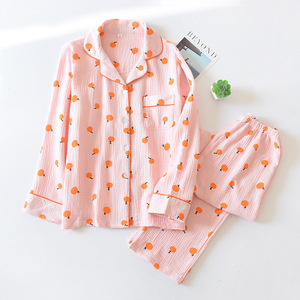 Conjunto de Pijama de Algodón de Punto Crepé Térmico de Invierno para Mujer, Estilo Informal y Sexy para Usar en Casa - Product Image 2