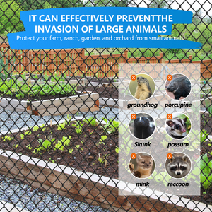 6ft x 50ft 10 Gauge Black Vinyl Coated Steel <b>Garden</b> Fence Chain Link Fence Roll 2" Hole Openings - Product Image 6