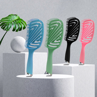 Styler Flexible barbier hommes voyage Logo personnalisé Denman Extension de cheveux bouclés humides démêlante brosse à cheveux