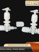 Vanne à aiguille PFA type flare en téflon, résistante à la corrosion, 1/4" 3/8" 1/2", qualité semi-conductrice, ultrapure, haute température