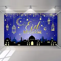 2022 Eid Mubarak fotoğraf arka plan afiş ay yıldız müslüman süsleme arka plan afiş kapalı açık
