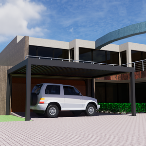 Abri <span class=keywords><strong>voiture</strong></span> double robuste de haute qualité Garage de voitures Abri <span class=keywords><strong>voiture</strong></span> parking pergola en aluminium - Product Image 4