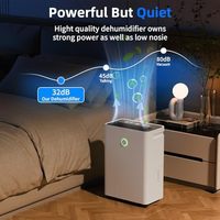 Cosmart Air 12L/jour déshumidificateur d'air 24H minuterie dégivrage automatique Drainage continu contrôle de l'humidité pour les grandes chambres
