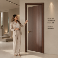 Porte d'entrée intérieure de luxe, style français, bois massif, isolation acoustique, lignes géométriques, porte élégante pour chambre à coucher, pour résidence haut de gamme