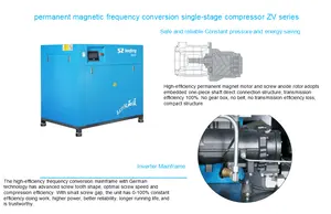 เครื่องอัดอากาศแบบไม่มีการสูญเสียไดรฟ์อัตราการล้มเหลวต่ําแรงดันสูง 37kw 0.8MPa เครื่องอัดอากาศแบบสกรู