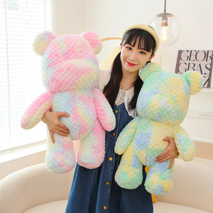 Bán buôn phim hoạt hình bạo lực đầy màu sắc gấu Đồ chơi sang trọng Tie-Dye cầu vồng Gấu búp bê sang trọng gối món quà sinh nhật thú nhồi bông đồ chơi - Product Image 3