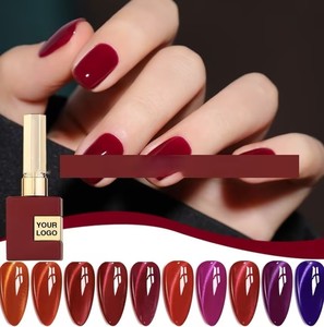 Gel UV à paillettes pour ongles, effet œil de chat rouge cerise rubis de Noël, de haute qualité, DIY, à base de résine, non toxique, végétalien et écologique - Product Image 1