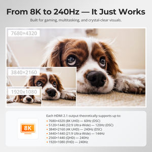 Tesma <span class=keywords><strong>2</strong></span> منفذ <span class=keywords><strong>USB</strong></span>-C قفص الاتهام 8K60Hz للألعاب 4K144Hz مع eded <span class=keywords><strong>2</strong></span> أجهزة الكمبيوتر المحمولة <span class=keywords><strong>1</strong></span> شاشة - Product Image 6