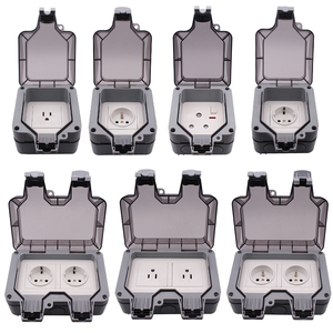 SUMMAO Prise et interrupteur électriques étanches IP66 pour extérieur, avec <span class=keywords><strong>base</strong></span> en ABS, pour éclairage et stockage frigorifique, résistant aux intempéries - Product Image 2