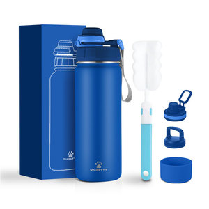 Su misura 3 coperchi campione gratuito bottiglie d'acqua doppia parete sottovuoto in acciaio inox Tumbler con Logo - Product Image 5