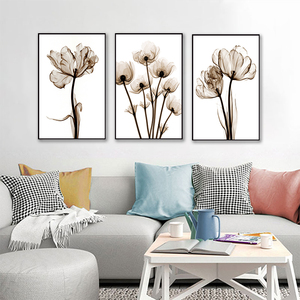 Nordic <strong>Canvas</strong> Painting Flowers Poster Yellow Floral Wall Art <strong>Print</strong> Vintage Living Room Decorative Wall Pictures - Product Image 3