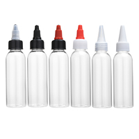 Botella de Plástico PET Transparente Ámbar de 50 ml, 100 ml, 120 ml, 150 ml, 200 ml, 4 oz para Cuidado Personal, Champú, Loción, con Tapa, Venta al por Mayor