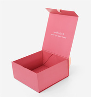 Boîte rigide auto-élevante en carton recyclé réutilisable avec poignée, couleur personnalisée, dorure à chaud, portable, pour cadeaux et artisanat, recyclable