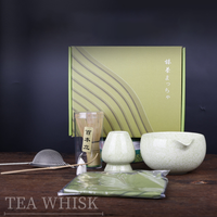 Ensemble fouet et bol à matcha japonais personnalisé en céramique et bambou écologiques, outils durables pour la cérémonie du thé, coffret cadeau inclus