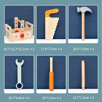 EDULAND OEM ODM Ensemble de jouets en bois Montessori, petite valise d'outils de menuisier avec clé et tournevis, éducatif pour enfants