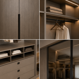 <span class=keywords><strong>Dressing</strong></span> sur mesure moderne avec étagères de rangement à niveaux et organiseurs internes, certifié FSC, armoire professionnelle - Product Image 2