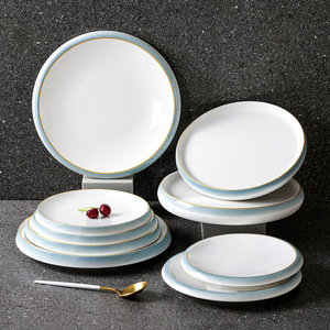 Xiangyuan <b>melamine</b> tableware <b>plates</b> for commercial restaurants and hotels, serving dishes, imitation porcelain round <b>plates</b> for - Product Image 1